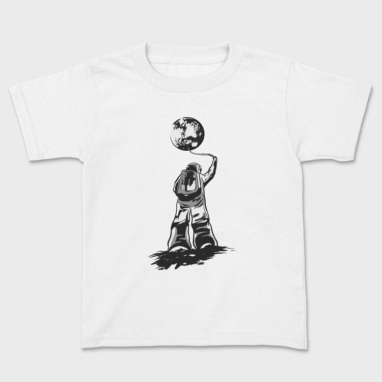 Astronaut Moon, Kids' T-Shirt
