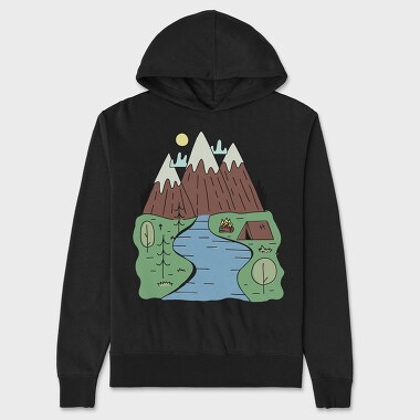 Keep It Simple River, Unisex Men's Hoodie