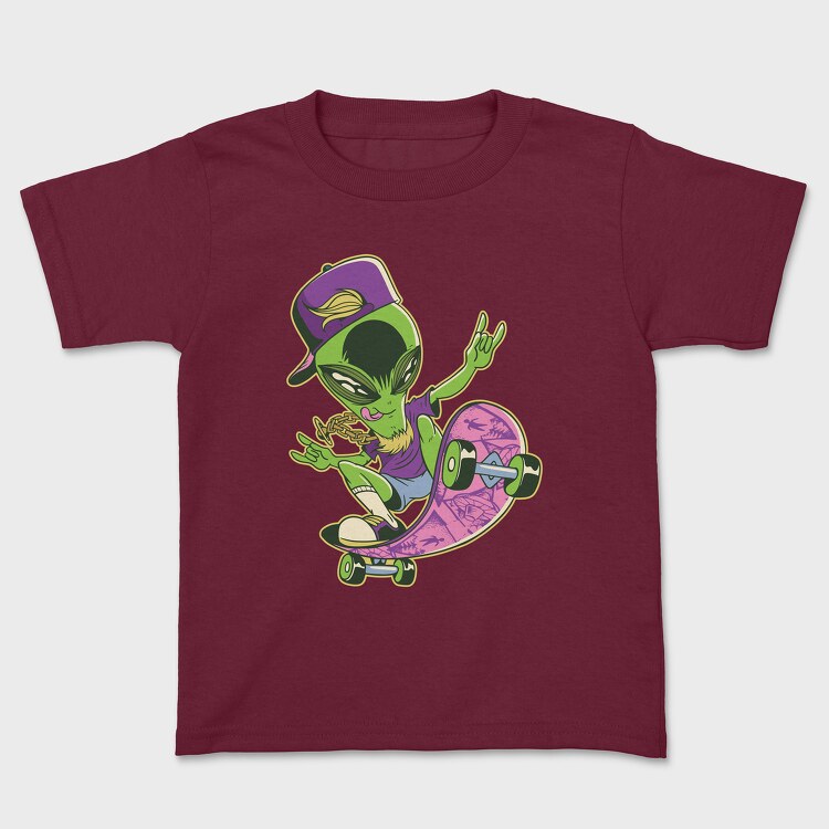 Alien Skate, Kids' T-Shirt