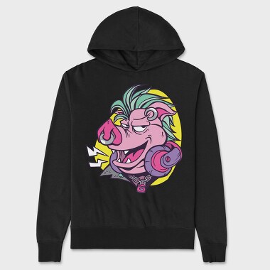 Punk Pig Face, Unisex Men's Hoodie