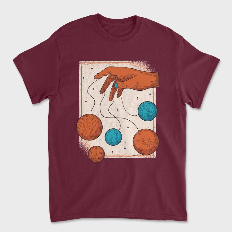 Hand Planets, Унисекс Мъжка Тениска