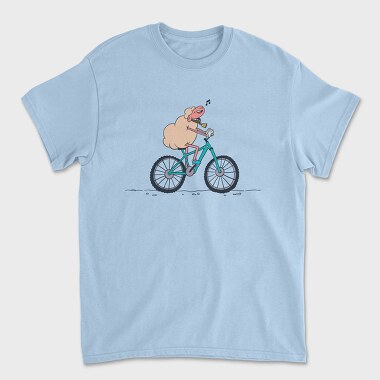 Bicicycle Sheep, Unisex Men's T-Shirt