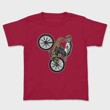 Kids' T-Shirt, Skeleton BMX