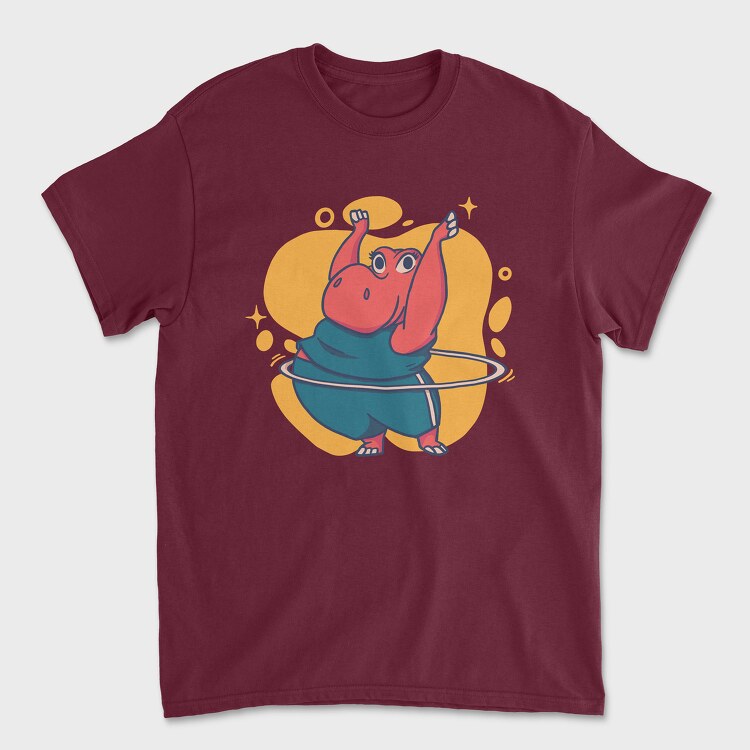 Hippo Hula Hoop, Унисекс Мъжка Тениска