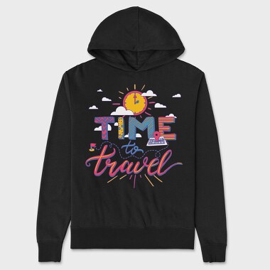 Time to Travel, Unisex Men's Hoodie