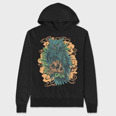 Owl With Skull, Unisex Men's Hoodie