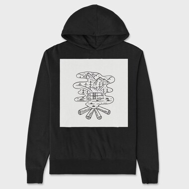 Campfire Camp, Unisex Men's Hoodie