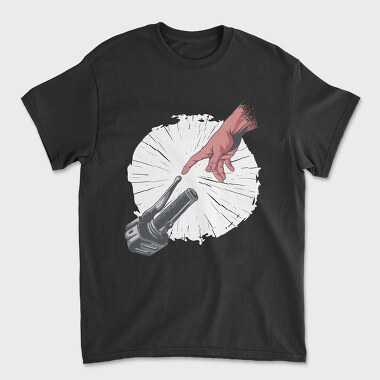 Hand And Motorcycle, Unisex Men's T-Shirt