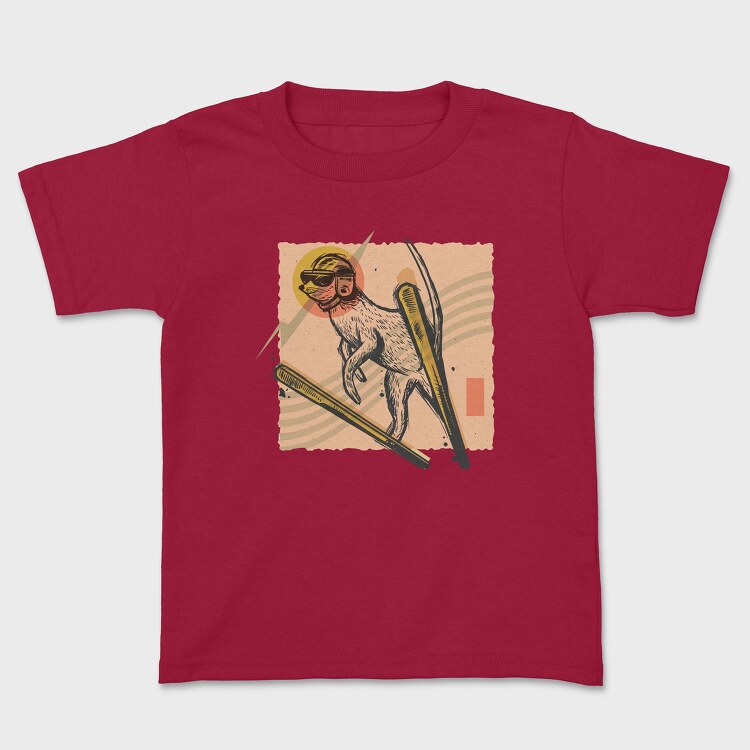 Meerkat Ski Jumping, Kids' T-Shirt