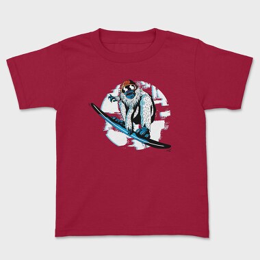 Snowboard Yeti, Kids' T-Shirt