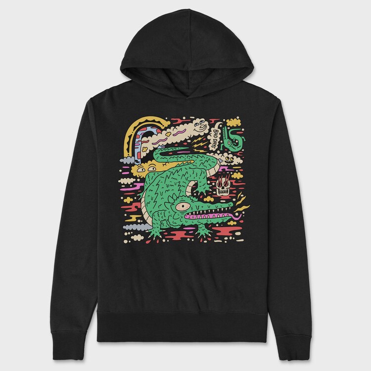 Psychedelic Crocodile, Унисекс Мъжко Суичър