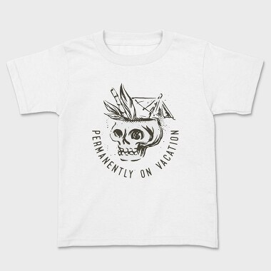 Summer Vacation Skull, Kids' T-Shirt