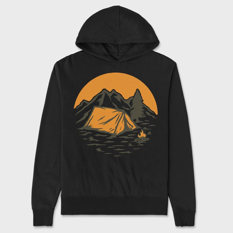 Vintage Adventure Outdoor Camping 1, Унисекс Мъжко Суичър