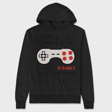 Retro Gamepad Lvl 30 Complete, Унисекс Мъжко Суичър