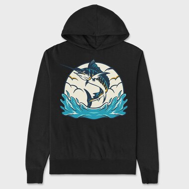 Marlin Fish 2, Unisex Men's Hoodie