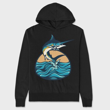 Marlin Fish 3, Unisex Men's Hoodie