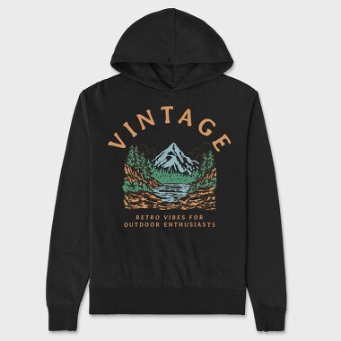 Retro Vibes for Outdoor Enthusiasts, Unisex Men's Hoodie