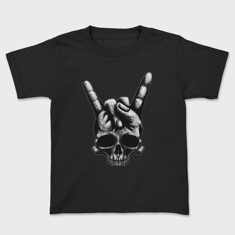 Heavy Metal Skull, Kids' T-Shirt