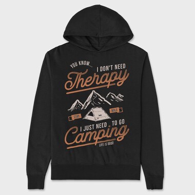 Camping Therapy, Unisex Men's Hoodie