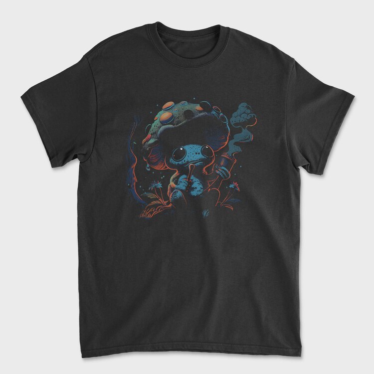 Mushroom Smoking Forest, Unisex Men's T-Shirt