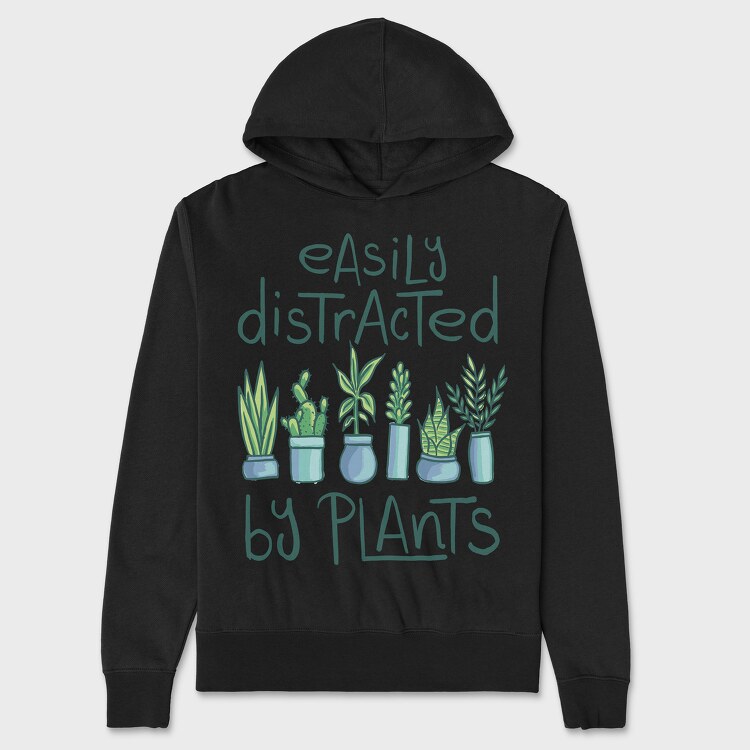 Easily Distracted by Plants, Унисекс Мъжко Суичър