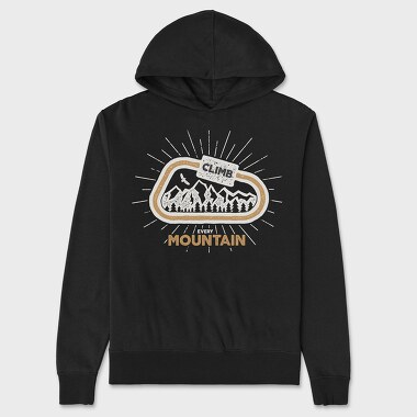 Climb Every Mountain, Unisex Men's Hoodie