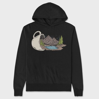 Coffee Landscape, Unisex Men's Hoodie