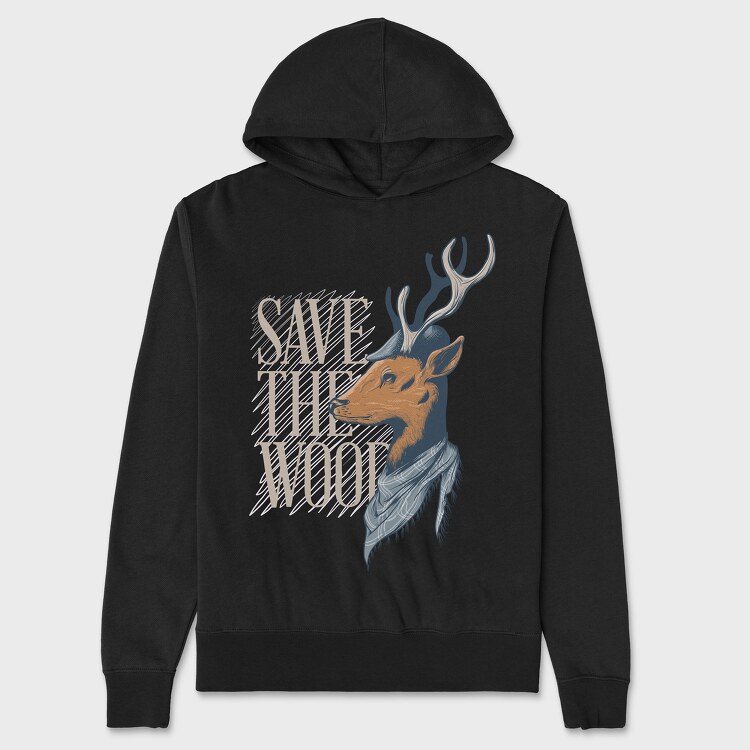 Deer Save the Wood, Unisex Men's Hoodie