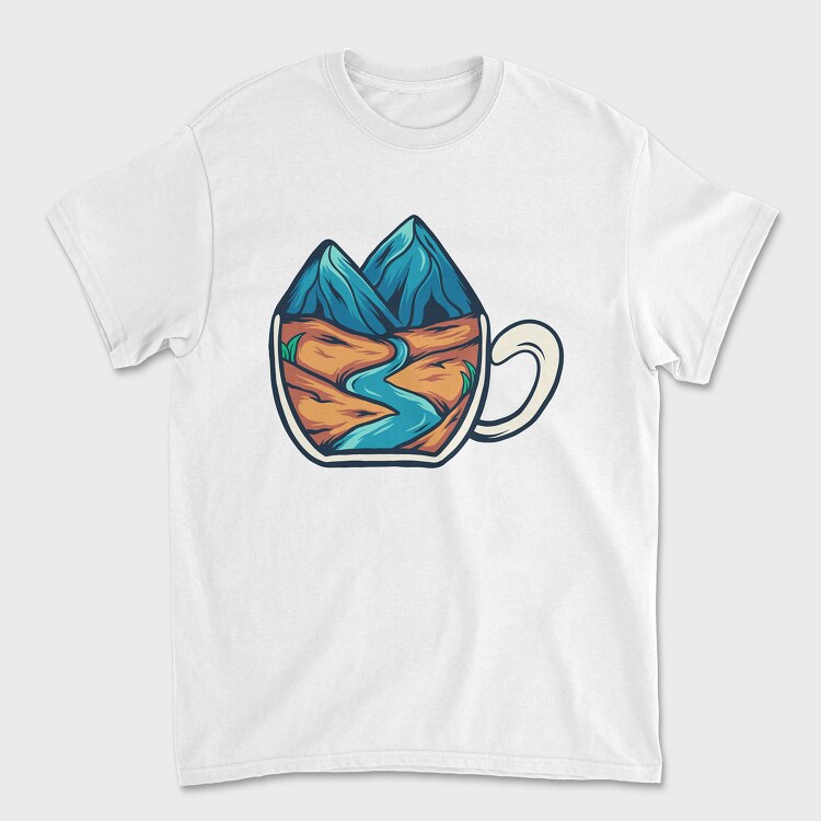 Mountain Illustration 4, Унисекс Мъжка Тениска