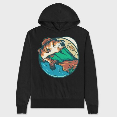 Bass Fishing 8, Unisex Men's Hoodie
