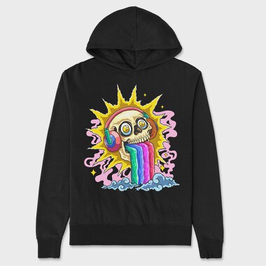 Skull Rainbow, Unisex Men's Hoodie
