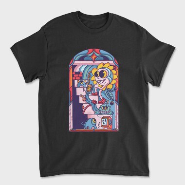 Abstract Cartoon Flower, Unisex Men's T-Shirt