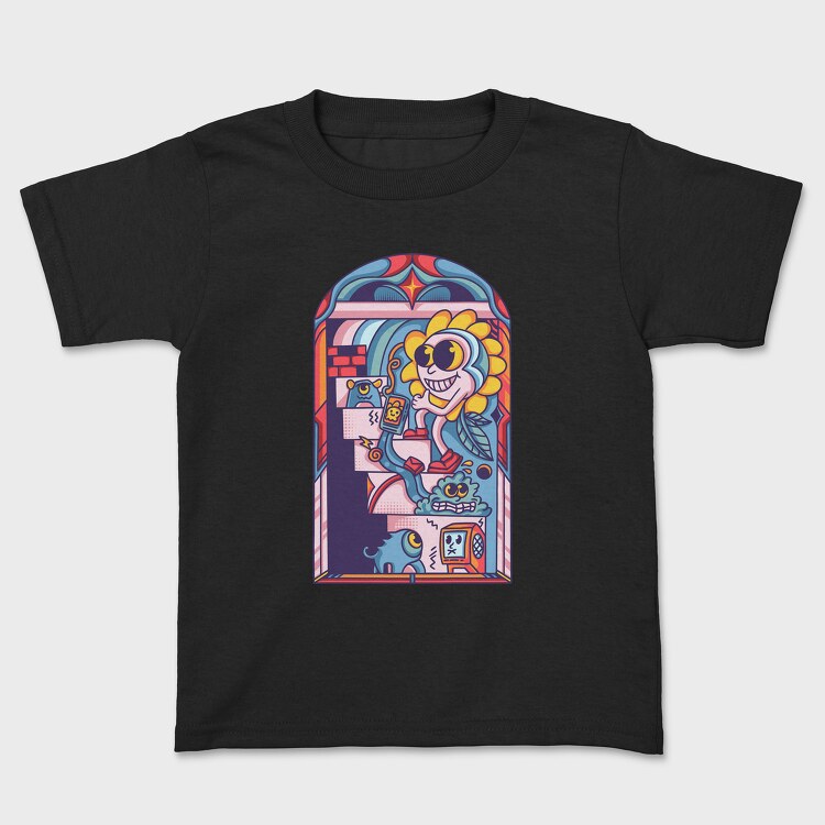 Abstract Cartoon Flower, Детска Тениска