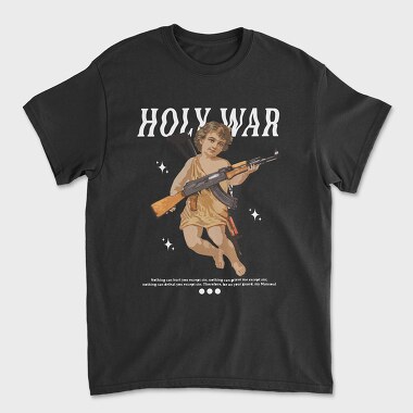 Angel With Gun, Unisex Men's T-Shirt