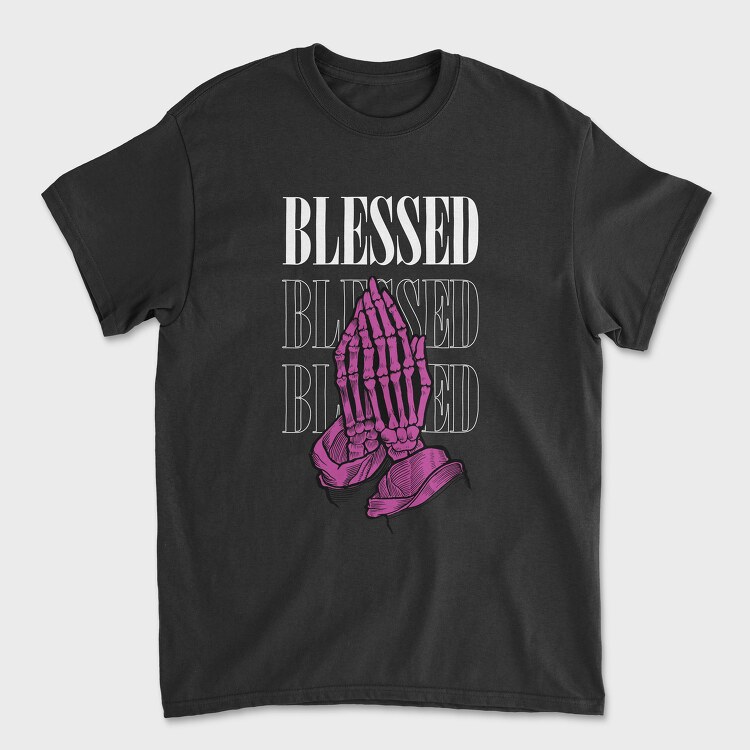 Blessed Skeleton Hands, Unisex Men's T-Shirt