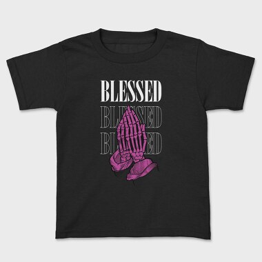 Blessed Skeleton Hands, Kids' T-Shirt