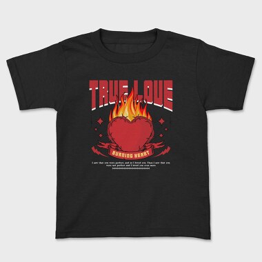 Burning Heart, Kids' T-Shirt