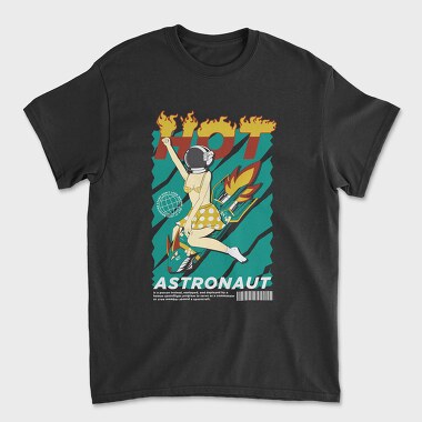 Hot Astronaut, Unisex Men's T-Shirt