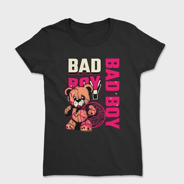 Pink Bad Boy Teddy Bear, Women's T-Shirt