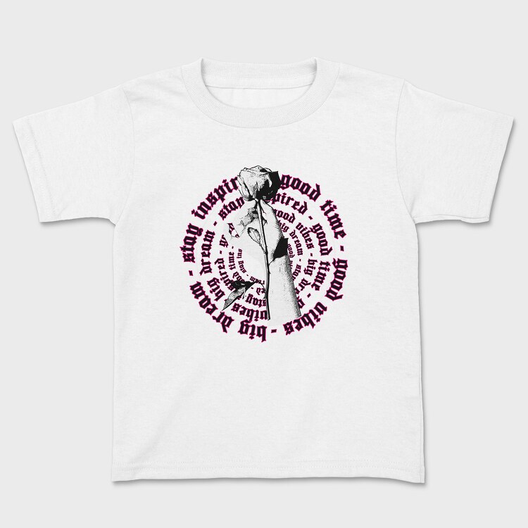 Rose in Hand, Kids' T-Shirt