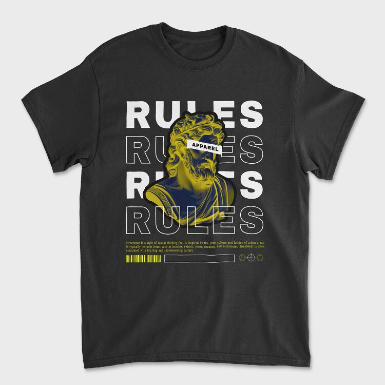 Rules Yellow, Унисекс Мъжка Тениска