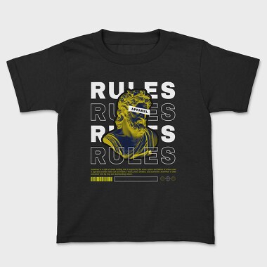 Rules Yellow, Kids' T-Shirt