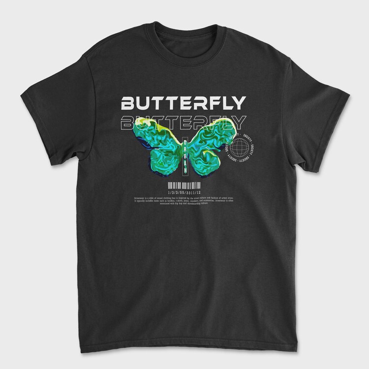 Streetwear Butterfly, Unisex Men's T-Shirt