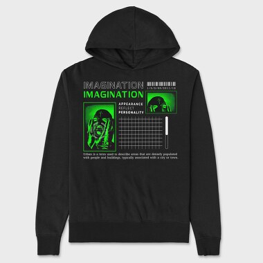Iagination, Unisex Men's Hoodie