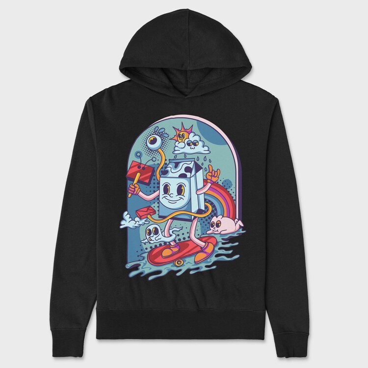 Abstract Cartoon Skate, Unisex Men's Hoodie