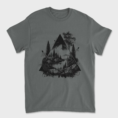 Landscape Triangle, Unisex Men's T-Shirt