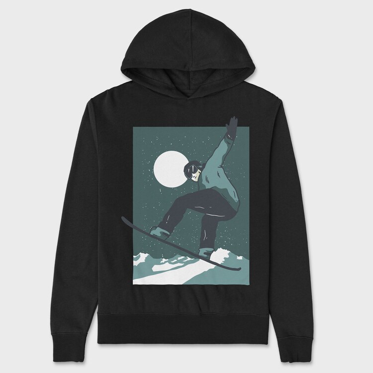 Snowboarder, Unisex Men's Hoodie