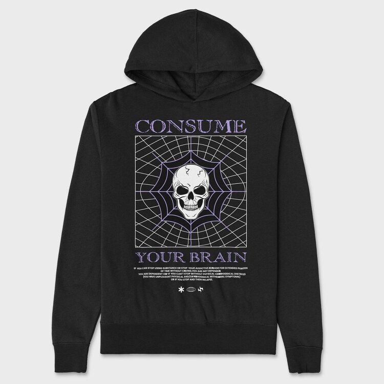 Consume Your Brain, Unisex Men's Hoodie
