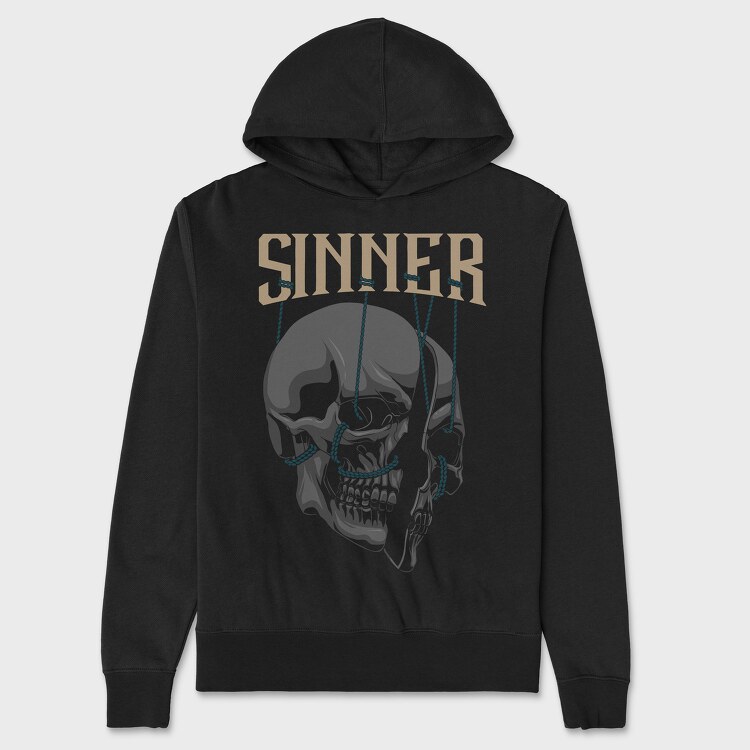 Sinner Skull, Unisex Men's Hoodie