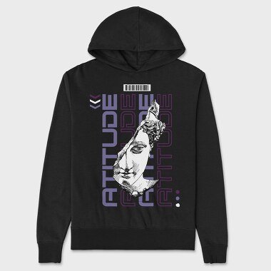 Atitude, Unisex Men's Hoodie